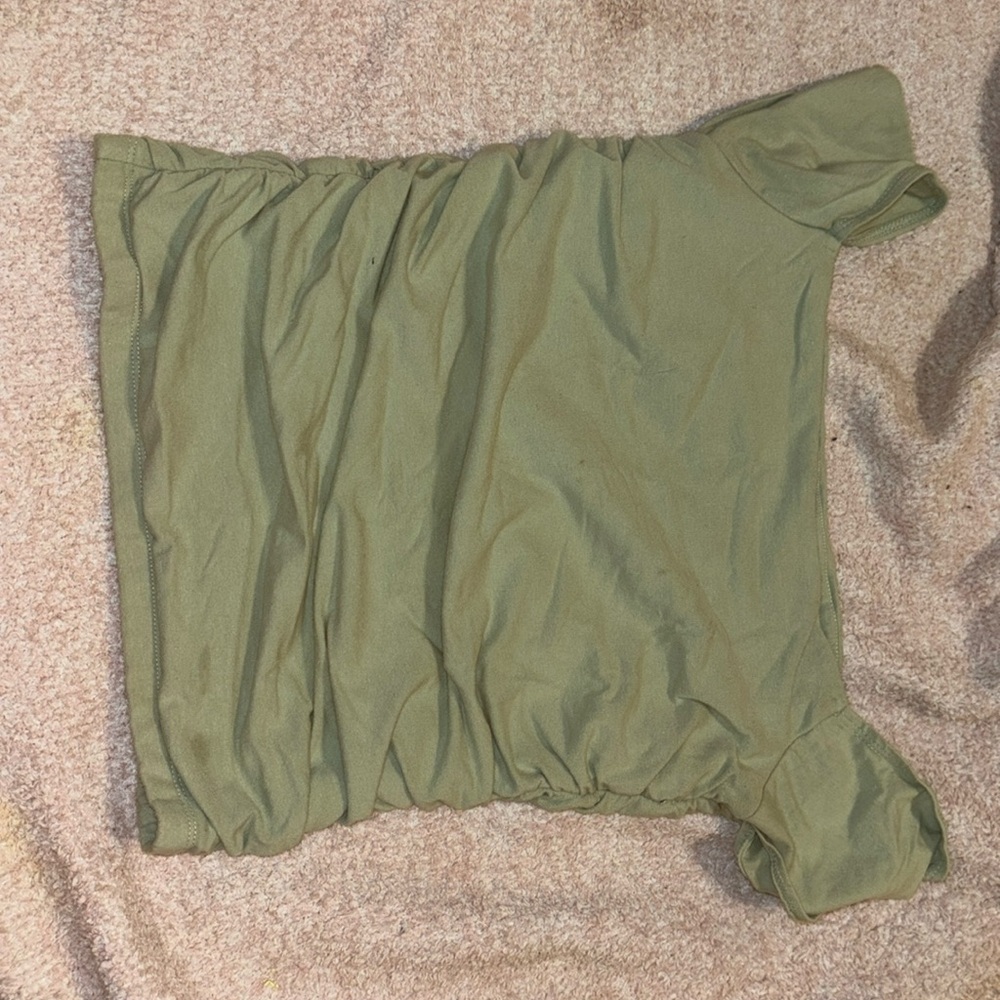 Green off the shoulder top